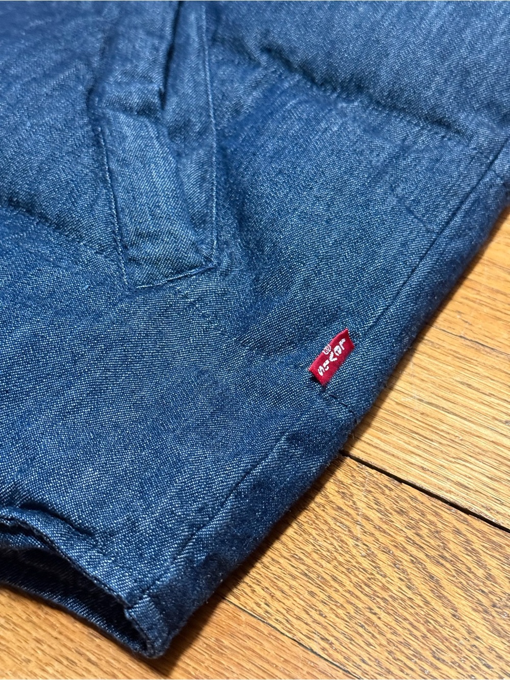 Levi's Navy Blue Quilted Denim Puffer Vest - Picture 7 of 11